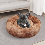 Pawfriends Dog Cat Pet Calming Bed Washable ZIPPER Cover Warm Soft Plush Round Sleeping 100 V360-PTDB0013-BN-L