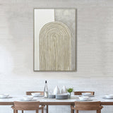 80X120cm Duality's Embrace Light Wood Framed Hand Painted Canvas Wall Art V411-SOK-HMTWF-HSH-5