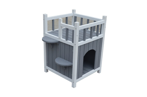 YES4PETS Cat Shelter Condo with Escape Door Rabbit Kitty House Cave V278-CH363-PS7438