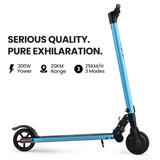 ALPHA Peak Electric Scooter 300W Power Up to 25km/h Adult Teens E-Scooter Easy Fold, Blue V219-TRNESCALA3BA