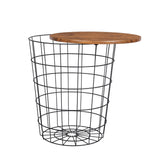 YES4HOMES Vintage Round Coffee Tables Set of 2 Side Tables Robust Steel Frame for Living Room V278-R-COFFEE-TABLE-SET-2