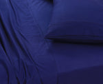 Elan Linen 100% Egyptian Cotton Vintage Washed 500TC Navy Blue 50 cm Deep Mega Queen Bed Sheets Set V107-MQBNBLSS