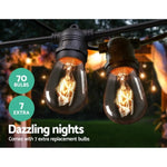 65m LED Festoon String Lights Outdoor Christmas Wedding Waterproof Garden Decor LIGHT-A-S14-70-WW