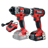 BAUMR-AG 20V Cordless Drill and Impact Driver Combo Kit w/ SYNC Battery & Charger V219-TOLCLSBMRADI3