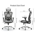 Sihoo M57 Ergonomic Office Chair, Computer Chair Desk Chair High Back Chair Breathable,3D Armrest V255-SIHOO-M57-0009-GY