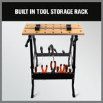 Foldable Work Bench Mobile Sawhorse Garage Trestle Wood Cutting Anti-slip Table V465-97920-AU-5