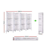 Artiss 8 Panel Room Divider Screen 326x170cm Shelf White RD-B-0590-8P-WH