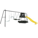 Lifespan Kids Pallas Play Tower with Metal Swing Set in Yellow Slide V420-LKSW-PAL2SW-YEL