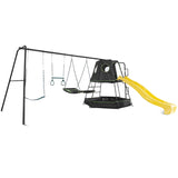 Lifespan Kids Pallas Play Tower with Metal Swing Set in Yellow Slide V420-LKSW-PAL2SW-YEL