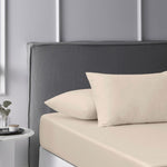 Accessorize Stone Washed Cotton Fitted Sheet Set King V442-HIN-FITTEDSS-WASHCOTTON-STONE-KI