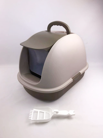 YES4PETS XL Portable Hooded Cat Toilet Litter Box Tray House w Charcoal Filter and Scoop Brown V278-MSP-0008-BROWN