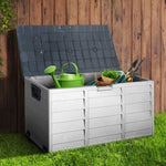 Gardeon Outdoor Storage Box 290L Lockable Organiser Garden Deck Shed Tool Grey OSB-290L-GG