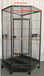 YES4PETS 162cm Large Corner Bird Cage Pet Parrot Aviary Perch Castor Wheel V278-B061