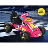 Rigo Kids Pedal Go Kart Ride On Toys Racing Car Plastic Tyre Pink GKRT-F1D-PK