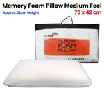 Memory Foam Pillow Medium Feel V442-HIN-PILLOW-MEMORYFOAM-WHITE-ST