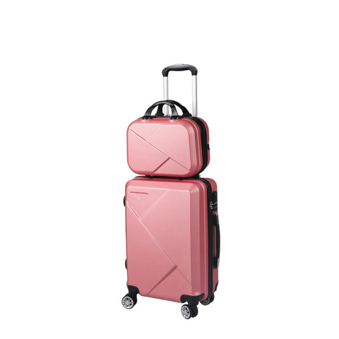 Slimbridge 2pcs 20"Travel Luggage Set Rose Gold LG1006-RG