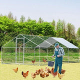 VaKa 3x6x1.95m Metal Walk-in Chicken Coop Rabbit Hutch Cage Hen House Chook Au V465-V51002