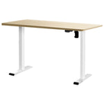 Artiss Standing Desk Motorised Sit Stand Desks White Oak 140CM HASD-114G-WHDF-NTDB-140