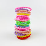 MANGO JELLY Kids Hair Ties - Bubbly Neon - Six Pack V659-HT-3CM-30P-BUBBLY-NEON-6-L