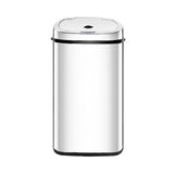 Devanti 50L Motion Sensor Bin Rubbish Automatic Silver SB-50L-S02-A