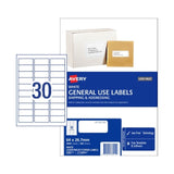 AV Gen Lbl L7158GU 30Up Pk100 DS-AV938211