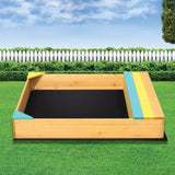 Wooden Kids Backyard Sandbox Children Outdoor Play Toy Sandpit 799037