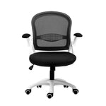 Artiss Mesh Office Chair Mid Back Black OCHAIR-G-2013-WH-BK