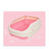 YES4PETS Medium Portable Cat Toilet Litter Box Tray with Scoop and Grid Tray-Pink V278-BP291-MLITTERTRAY-PINK