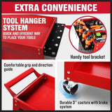 Red 3-Tier Tool Cart Storage Trolley Toolbox Workshop Garage Organiser 150kg Red V465-95240