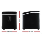 DEVANTI 3.2L Portable Ice Cube Maker Machine Benchtop Counter Black IM-ZB12S-BK