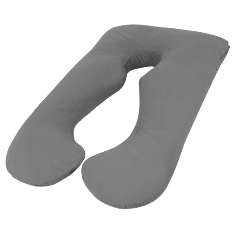 Woolcomfort Aus Made Maternity Pregnancy Nursing Sleeping Body Pillow Pillowcase Included Grey V535-PREG-PILLOW-BUNDLE-GRY