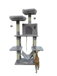 YES4PETS 145 cm Cat Scratching Post Tree Scratcher Pole-Little Grey V278-CAT-TREE-145-LITTLE-GREY