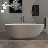 Medium Size Egg Shaped Cast stone - Solid Surface Bath 1600mm length V567-PS-8802A-1600