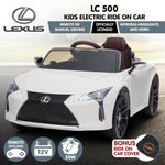 Licensed Lexus LC 500 Kids Electric Ride On Car - White CAR-LEX-1618-WH