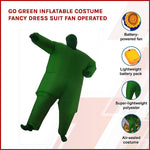 Go Green Inflatable Costume Fancy Dress Suit Fan Operated V63-768695