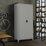 Two-Door Metal Cabinet Shelf Storage for Home Office Gym V63-844341