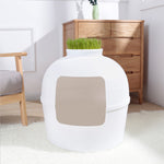 YES4PETS Multifunctional Cat Litter Box Pet Cat House Semi-Enclosed White V278-BP292-CAT-HOUSE-WHITE