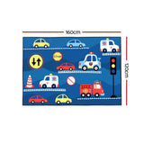 Artiss Floor Rugs 120x160cm Washable Area Mat Large Carpet Soft Short Pile Kids FLR-KID01-120X160-BU