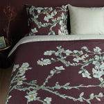 Bedding House Van Gogh Blossom Dark Red Cotton Quilt Cover Set Queen V442-HIN-QUILTCS-BLOSSOM-DARKRED-QS