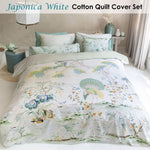 PIP Studio Japonica White Quilt Cover Set Super King V442-HIN-QUILTCS-JAPONICA-WHITE-SK