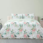 Ardor Rose Whisper Soft Sage Printed Floral Quilt Cover Set King V442-INT-QUILTCS-ROSEWHISPER-SAGE-KI