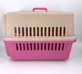 YES4PETS Large Dog Cat Crate Pet Carrier Airline Rabbit Cage With Tray And Bowl Pink V278-AA3_PINK