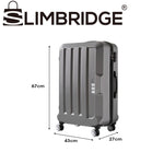 Slimbridge 24" Travel Luggage Lightweight Dark Grey 24 inch LG1001-24-DG