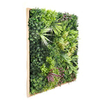 YES4HOMES 3D 1Mx1M Green Artificial Plants Wall Panel Flower Wall With Frame Vertical Garden UV V278-CCGK001BV014-HERA