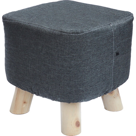 Fabric Ottoman Foot Stool Rest Pouffe Footstool Wood Storage Padded Seat V63-825491