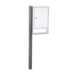 Sandleford Free Standing Letter Box Post Mount w/ Post & Key Lockable - White/Grey V563-MMB03