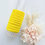 MANGO JELLY Metal Free Hair ties - School Colour Yellow 10P - Six Pack V659-METALFREE-4CM-10P-SK-YELLOW-6-L