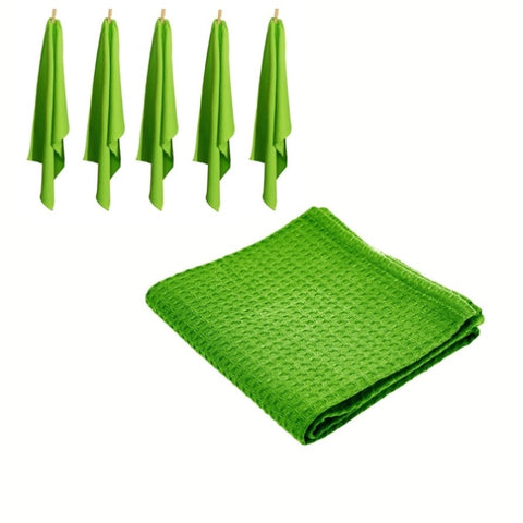 Rans Set of 6 Cotton Waffle Tea Towels 50x70 cm - Lime Green V442-RAN-TEAT-LONDONWAFFLE-LIMEGREEN-RE