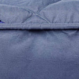 SOGA Blue 138cm Wide Cross-Hatch Mattress Cover Thick Quilted Stretchable Bed Spread Sheet Protector BCOVER4008