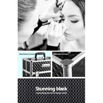 Embellir Portable Cosmetic Beauty Makeup Case - Diamond Black CASE-MU-002-DIBK